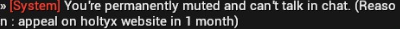 Appeal For Permanently Muted In Chat